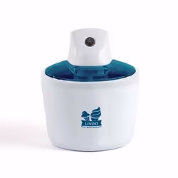 Livoo DOM147B, Sorbetière traditionnelle, 1,2 L, 30 min, 1 bols, Plastique, 12 h