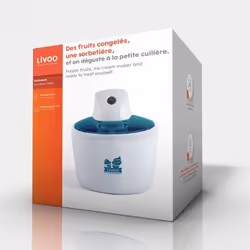 Livoo DOM147B Sorbetière traditionnelle 1,2 L 12 W Blanc