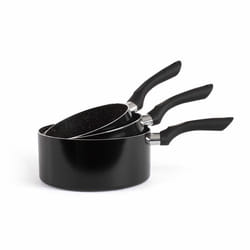 Set de casseroles - LIVOO - MEN125N - Noir - Antiadhésif - Diamètres 16/18/20 cm