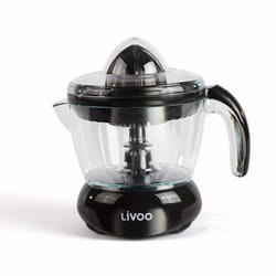 Livoo DOD131N presse-agrumes Centrifugeuse lente 25 W Noir, Transparent