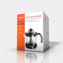 Livoo DOD131N presse-agrumes Centrifugeuse lente 25 W Noir, Transparent - Vue supplémentaire 5