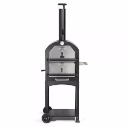 Livoo DOC228, Bois de chauffage, Noir, Acier inoxydable, pierre, 485 x 340 mm, 1 pizza(s), 2 roue(s)