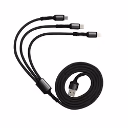 Câble USB 3 en 1 - LIVOO - TEA250N - Micro USB Type C Lightning - 120 m - Charge rapide