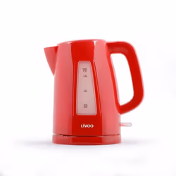 Livoo DOD184R, 1,7 L, 2200 W, Rouge, Plastique, Indicateur de niveau d'eau, Sans fil