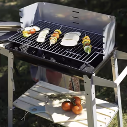 Livoo DOC244 barbecue et grill Chariot Bois de chauffage Noir, Acier inoxydable - Vue supplémentaire 4