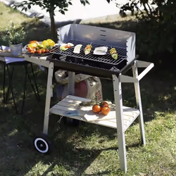 Livoo DOC244 barbecue et grill Chariot Bois de chauffage Noir, Acier inoxydable - Vue supplémentaire 5