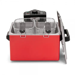 Livoo DOC241 friteuse Double 5 L Autonome 2000 W Gris, Rouge