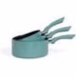 Set de 3 casseroles - LIVOO - MEN125VS - Aluminium revêtement antiadhésif - Ø 16 - 18 - 20 cm - Epaisseur 25 mm - Manche de 1 ...