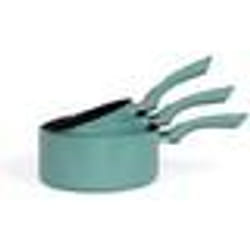 Set de 3 casseroles - LIVOO - MEN125VS - Aluminium revêtement antiadhésif - Ø 16 - 18 - 20 cm - Epaisseur 25 mm - Manche de 16 cm
