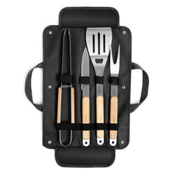 Set de 4 accessoires pour barbecue - LIVOO - Feel good moments - Métal - Noir