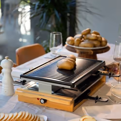 Livoo DOC257 raclette 8 personne(s) 1200 W Beige, Noir