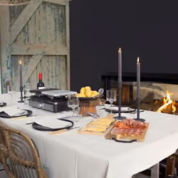 Livoo DOC258 raclette 8 personne(s) 1400 W Noir, Acier inoxydable