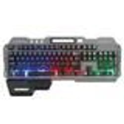 LIVOO TEA282 Clavier gamer semi mécanique filaire USB - AZERTY - Rétro-éclairage LED RGB - Support repose poignée amovible