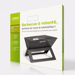 Livoo DOC268 barbecue et grill Chariot Charbon de bois (combustible) Noir - Vue supplémentaire 5