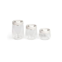 Set de 3 bocaux sous vide - LIVOO - MEN401 - 400 ml 800 ml et 12 L - Verre borosciliate - Compatible congélation