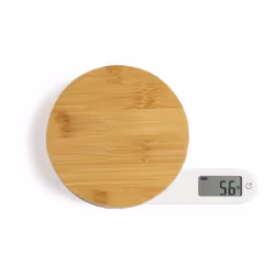 Balance de cuisine dynamo - LIVOO - DOM466 - Plateau bambou - Sans pile ni chargement - Max. 5 kg - 4 unités de mesure - Ecran