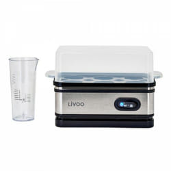 Livoo DOC290 cuiseur d'oeufs 6 œufs 400 W Noir, Acier inoxydable