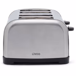 Grille-pains 4 fentes Livoo DOD197 de Design rétro et élégant : Y a plus qu'à dorer la tartine ! Doté de 3 fonctions avec tém ...