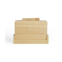 Set de 4 planches à découper - LIVOO - MES142 - Bois dhévéa - Avec languettes 26 x 18 cm - Support de rangement
