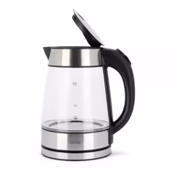 Livoo DOD199 bouilloire 1,7 L 2200 W Noir, Acier inoxydable, Transparent