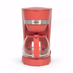 Livoo DOD200RC, Machine à café filtre, 1,25 L, Café moulu, 750 W, Rouge