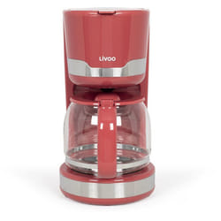 Cafetière électrique - LIVOO - DOD201RC - 1000 W - 15 L - 12 à 14 tasses - Rouge chili