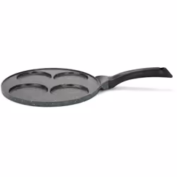 Poêle à pancake MEP148 de Livoo. Poêle à 4 empreintes d’un diamètre de Ø 10cm, pour cuire simultanément 4 pancakes de taille  ...