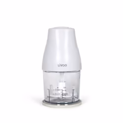 Simplifiez vos préparations avec le hachoir LIVOO. Doté d'une puissance de 400 W, d'une vitesse et d'une fonction turbo, il e ...