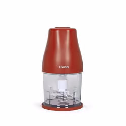 Hachoir 300 ml - LIVOO - DOP244R - 400W - 1 vitesse et turbo - Bol gradué 300 mL - 2 lames acier inoxydable