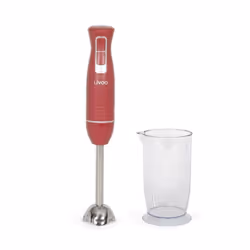 Mixeur plongeant avec bol - LIVOO - DOP245R - 400W - 2 vitesses - Bol gradué 700 mL - 2 lames acier inoxydable