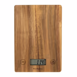 Balance de cuisine électronique en bois d'acacia - LIVOO - DOM492 - Plateau acacia - Max. 5 kg - 4 unités de mesure - Ecran L ...