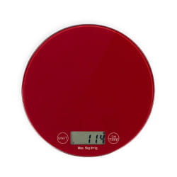 Balance de cuisine électronique 5kg rouge chilli - DOM494R - LIVOO
