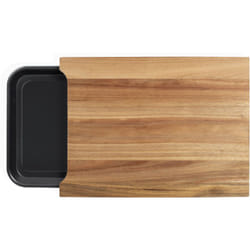 Planche à découper bois 36.5x27.5cm + bac récupérateur Livoo MES155