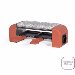 Appareil a Raclette  2 personnes connectable - LIVOO - DOC310R - 450W - 2 personnes - Thermostat automatique - 2 spatules en  ...