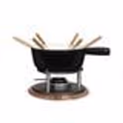 Service à fondue tradition - LIVOO - MEN426N - 26L - 6 personnes - Fonte émaillée - 6 fourchettes - Caquelon compatible tous feux
