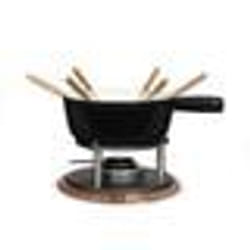 Service à fondue tradition - LIVOO - MEN426N - 26L - 6 personnes - Fonte émaillée - 6 fourchettes - Caquelon compatible tous feux