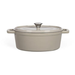 Livoo - Cocotte ovale en fonte 29cm beige MEP129G