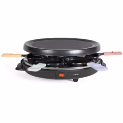Appareil à raclette DOC207P de Livoo. Cuisson parfaite grâce au thermostat automatique et à la puissance de 800 W. Nettoyage ...