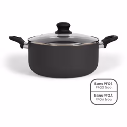 Faitout MEP150N de Livoo Casserole en aluminium avec revêtement antiadhésif, sans PFOA ni PFOS, pour cuire facilement tous ty ...