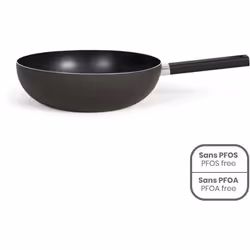 Livoo - poêle wok en aluminium 32cm noir - mep156n
