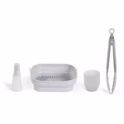 Set de 4 ustensiles de cuisine pour un usage dédié à la réalisation de plats et desserts avec une friteuse sans huile (airfry ...