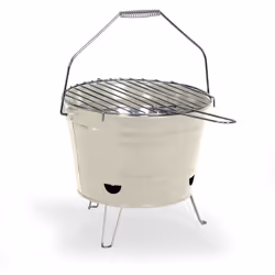 Barbecue à charbon DOC327C de Livoo Petit format léger de moins de 1,5 kg, facile à transporter grâce à la forme de seau avec ...