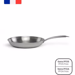 Poêle Acier inoxydable 18/10 Triply Brigade 20 cm - LIVOO - MEP157 - Tous feux dont induction - Made in France