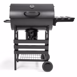 Barbecue à charbon baril Livoo DOC332 doté d'une surface de cuisson de 54,5 x 35 cm avec grille en acier chromé pour des gril ...
