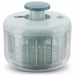 Essoreuse à salade MEN434 de Livoo. Grande capacité de 4,2 litres, le système avec bouton poussoir permet un usage simple de  ...