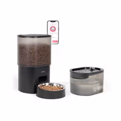 Distributeur de croquettes automatique et fontaine à eau - Livoo - PET107 -