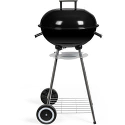 Barbecue à charbon - LIVOO - DOC172N - Surface de cuisson Ø 41 cm - Grille en acier chromé - Cuve et couvercle en acier émaillé