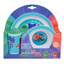 Cijep Pjmasks Set Lunch 3 Pces Assiette, Bol, Verre