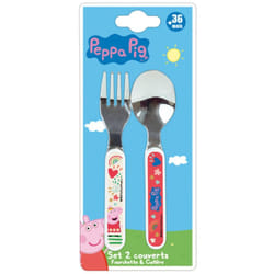 Peppa Pig Rouge Ensemble Couverts Inox (Fourchette, Cuillère)