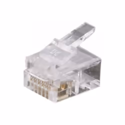 CUC Exertis Connect 920630 connecteur de fils RJ12 Or, Transparent
